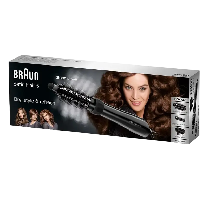 Uscător de păr-perie Braun Satin Hair 5 Negru