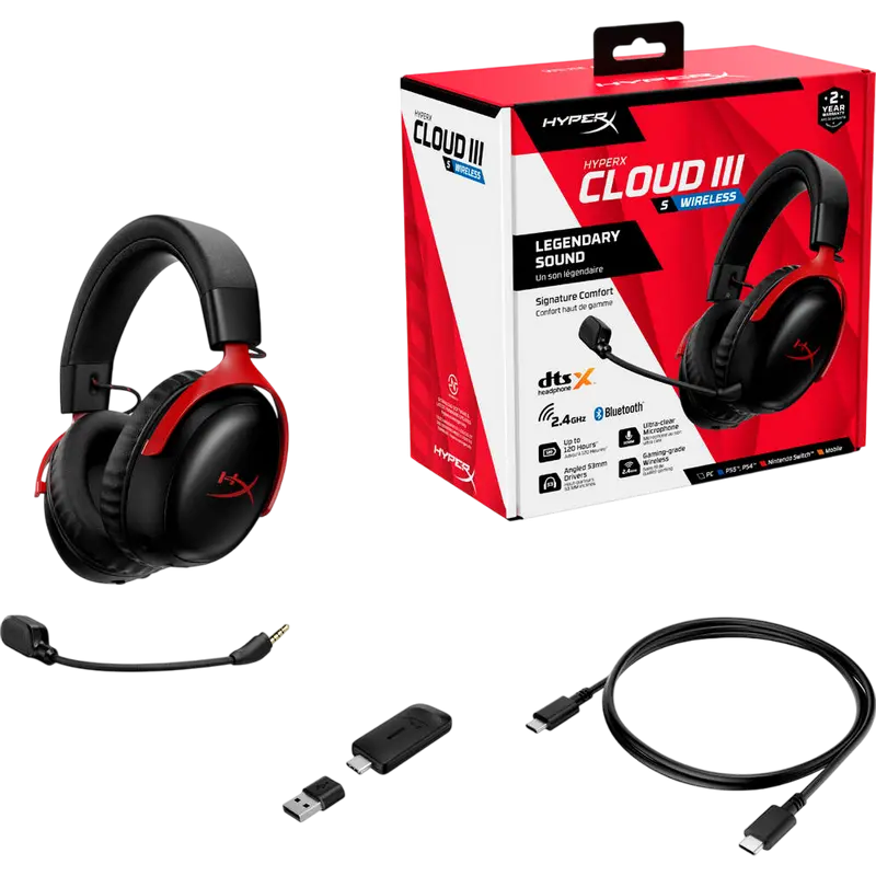 Наушники HyperX Cloud III S Черный | Красный