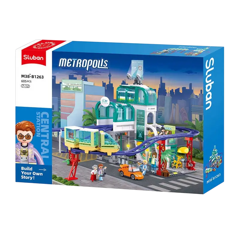 Конструктор Sluban Metropolis - Central Train Station Разноцветный