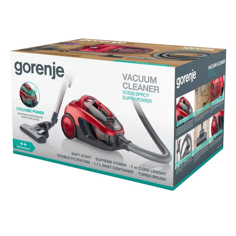 Aspirator Gorenje VCE03SPRCY Roșu