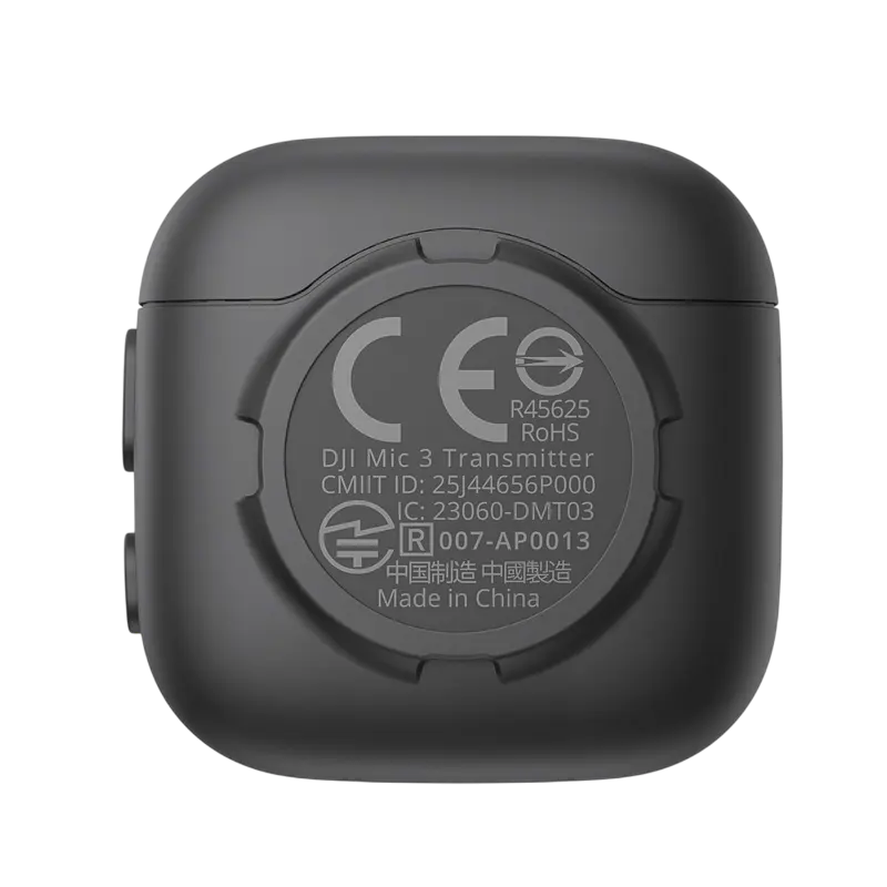 Портативный записывающий микрофон DJI Mic 3 Transmitter Беспроводной Черный