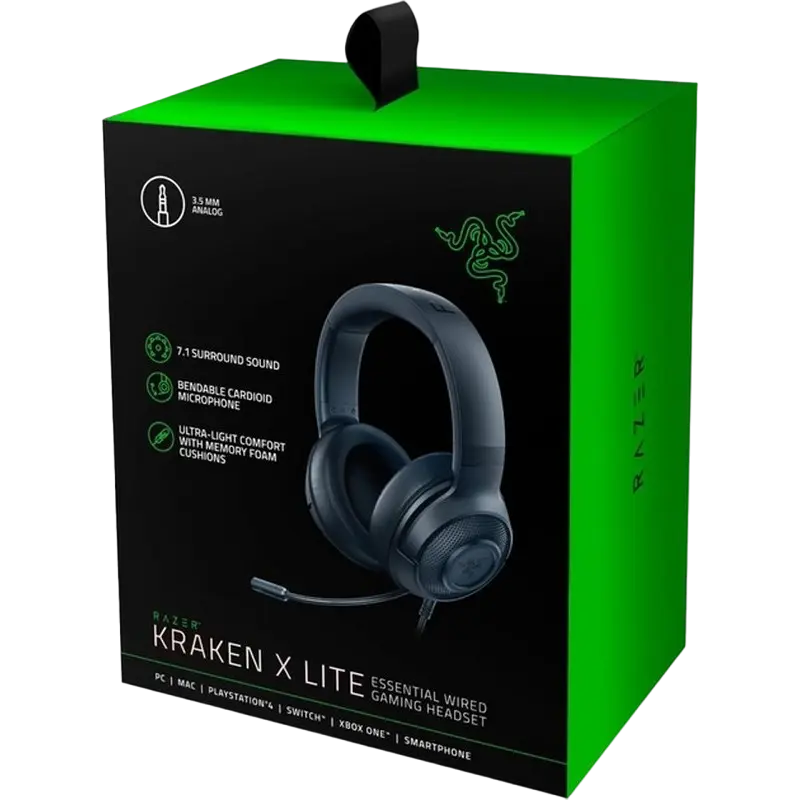 Наушники Razer Kraken X Lite Чёрный