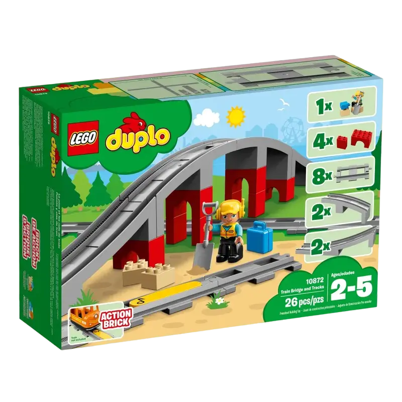 Конструктор LEGO Train Bridge and Tracks Разноцветный