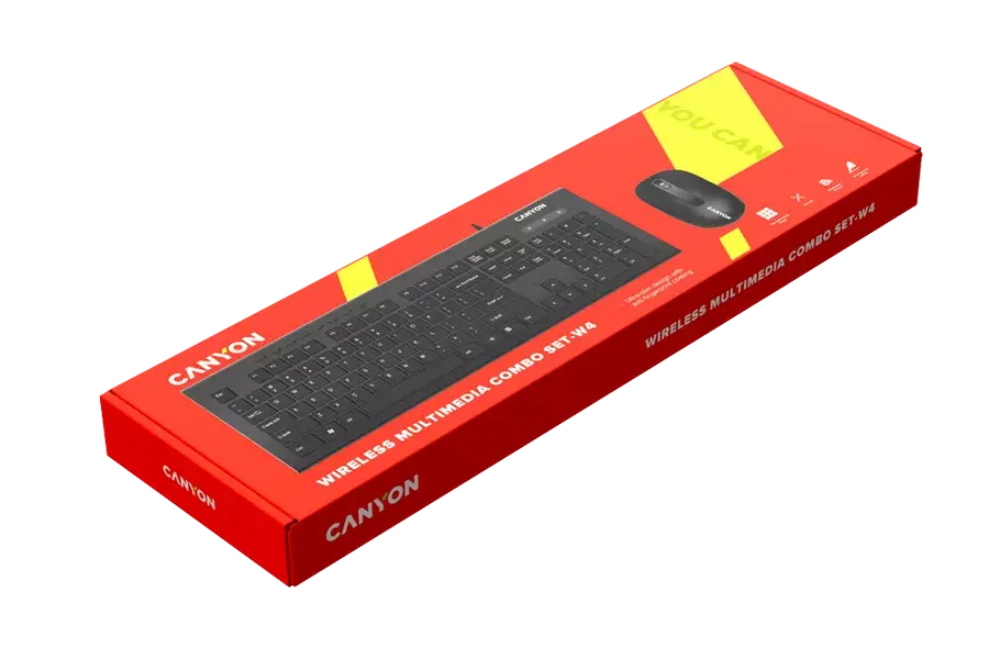 Set Tastatură + Mouse Canyon SET-W4 Membrană Negru