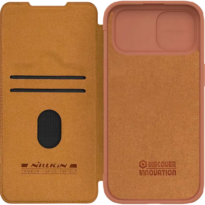 Husă tip carte Nillkin Apple iPhone 15 Qin Pro Qin Pro Maro