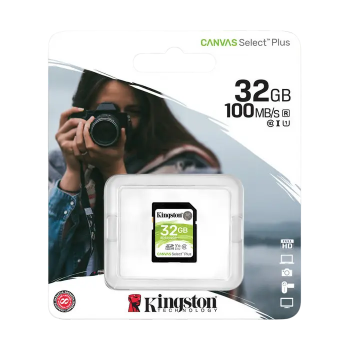 Карта памяти Kingston Canvas Select Plus 32ГБ