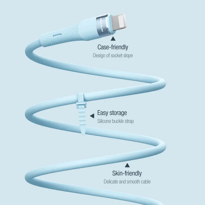 Cablu de încărcare Nillkin Type-C to Lightning Cable, Flowspeed Albastru