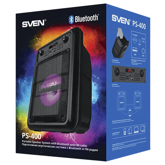 Портативная колонка SVEN PS-400 Чёрный