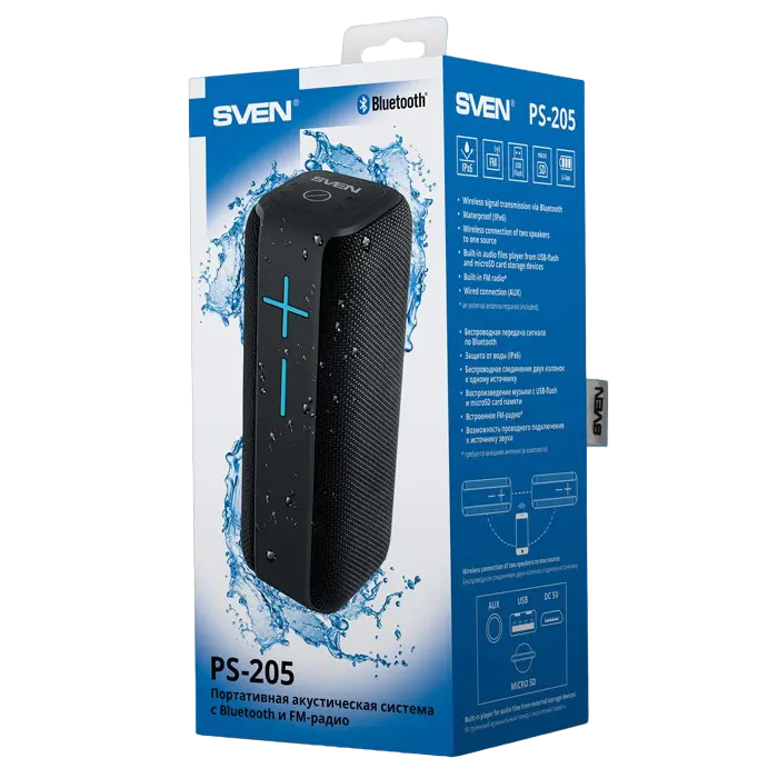 Портативная колонка SVEN PS-205 Чёрный