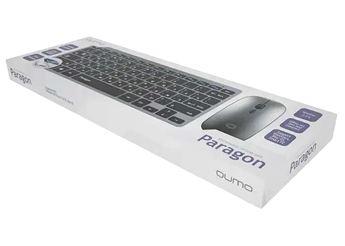 Клавиатура и мышь QUMO Paragon Мембрана Серебристый