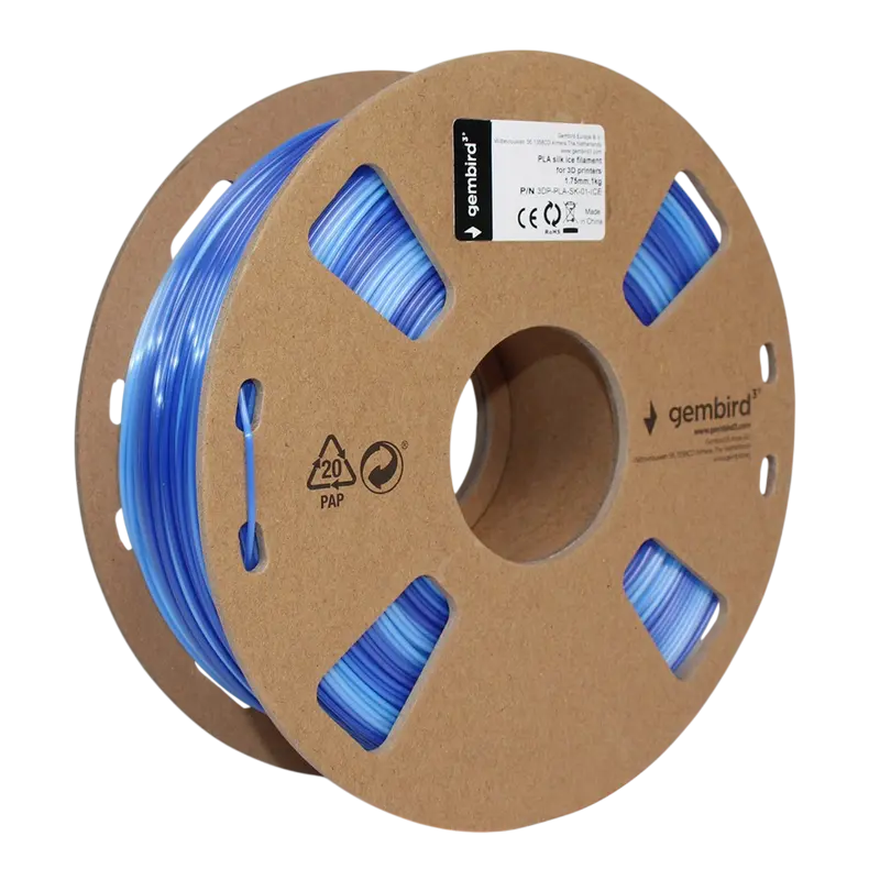 Нить для 3D-принтера Gembird 3DP-PLA-SK-01-ICE Ледяной синий | Темно-синий