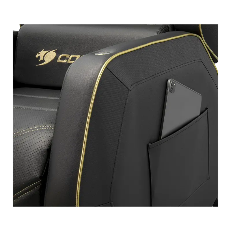 Игровое кресло Cougar Ranger Pro Royal ПВХ Кожа Черный | Золотистый