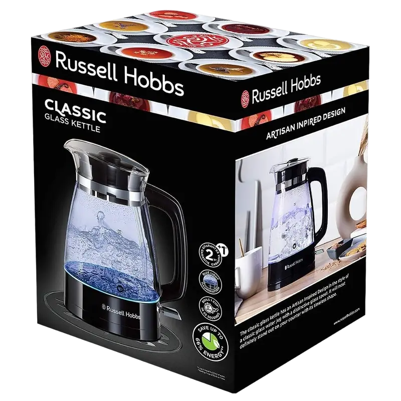 Электрочайник Russell Hobbs Classic Glass Чёрный