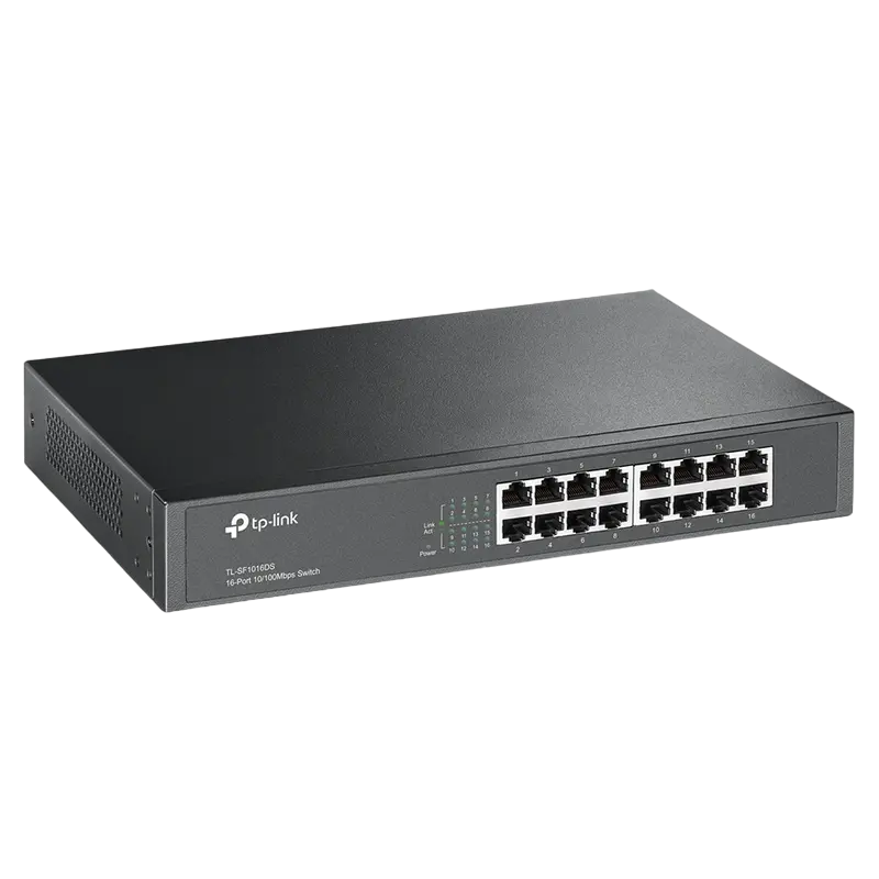 Сетевой коммутатор TP-LINK TL-SF1016DS Нержавеющая сталь