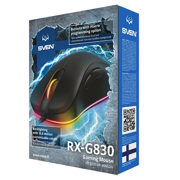 Игровая мышь SVEN RX-G830 Проводное Чёрный