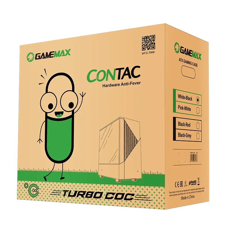Компьютерный корпус Gamemax CONTAC COC Midi-Tower Белый
