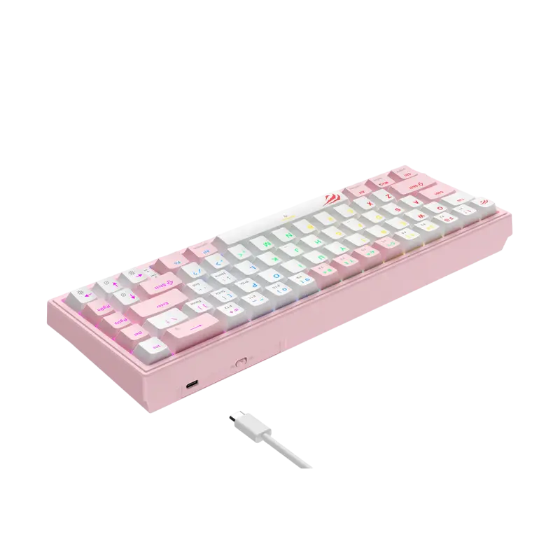 Tastatură Havit KB874L Mecanic Roz