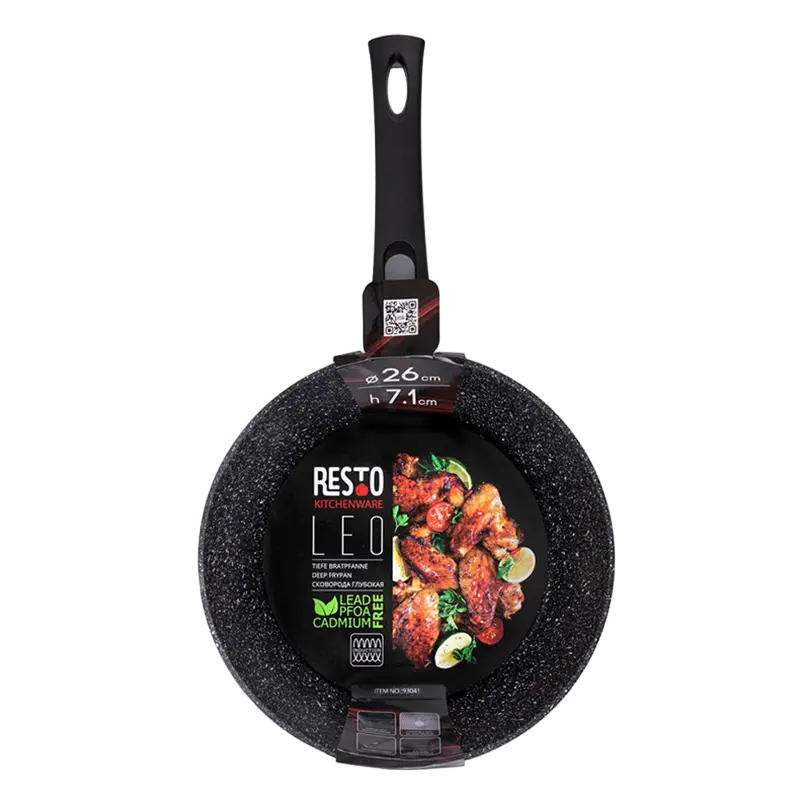 Сковорода глубокая RESTO Leo LEO Чёрный