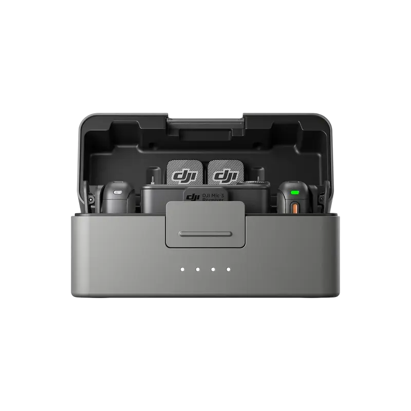 Портативный записывающий микрофон DJI Mic 3 (2 TX + 1 RX + Charging Case) Беспроводной Черный