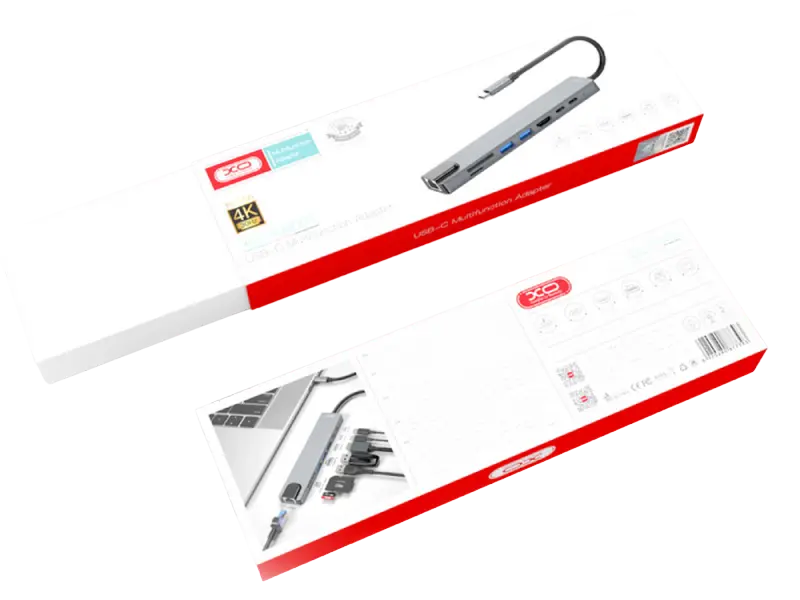 Adaptor USB XO HUB003 Argintiu