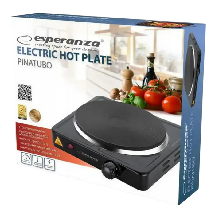 Электрическая настольная плита Esperanza EKH002K Черный
