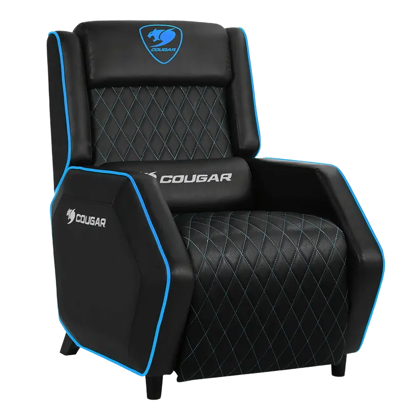 Игровое кресло Cougar Ranger ПВХ Кожа Черный/Синий