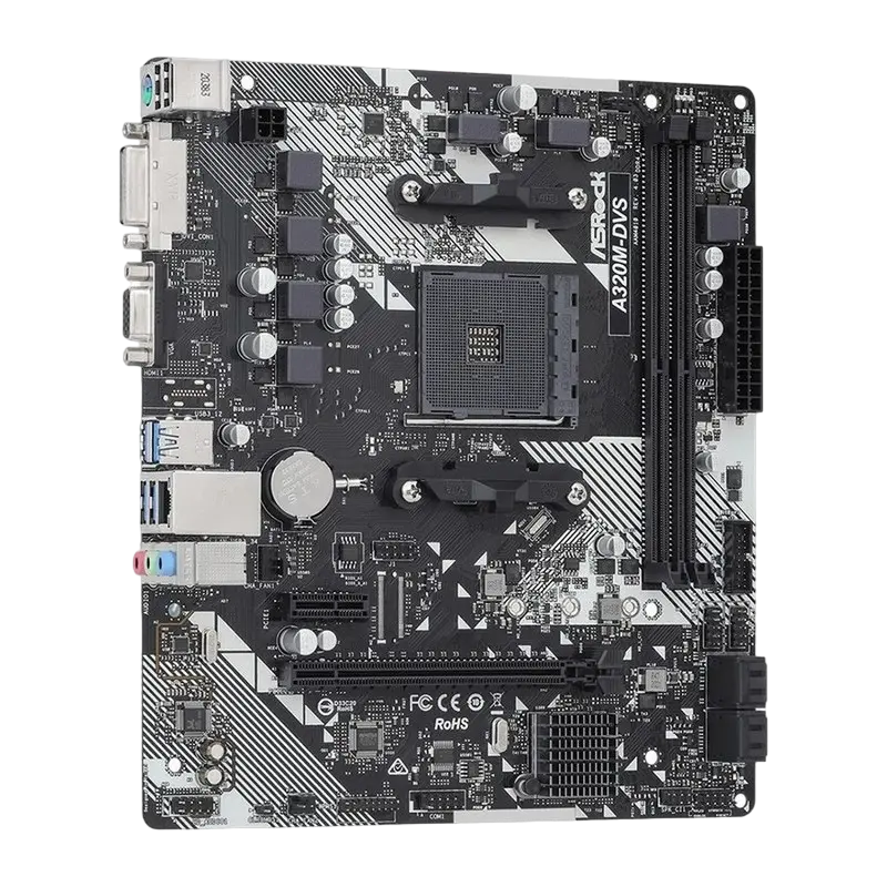 Материнская плата ASRock A320M-DVS R4.0 AM4 Micro-ATX