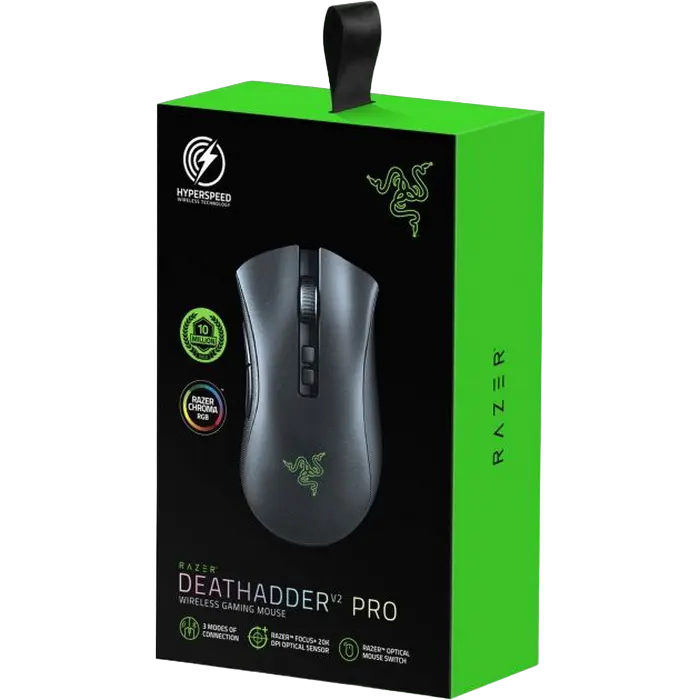 Игровая мышь Razer DeathAdder V2 Pro Беспроводное Чёрный