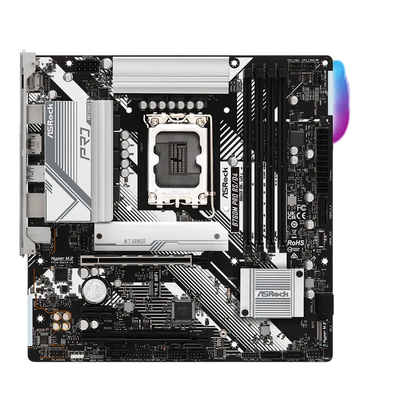 Материнская плата ASRock B760M Pro RS/D4 LGA1700 Micro-ATX