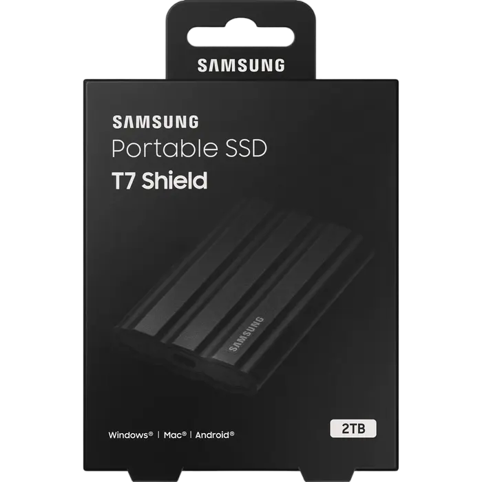 Внешний портативный SSD накопитель Samsung T7 Shield 2 ТБ Чёрный