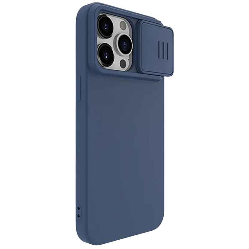 Husă Nillkin Apple iPhone 15 Pro CamShield Silky Silicone CamShield Silky Albastru Marin