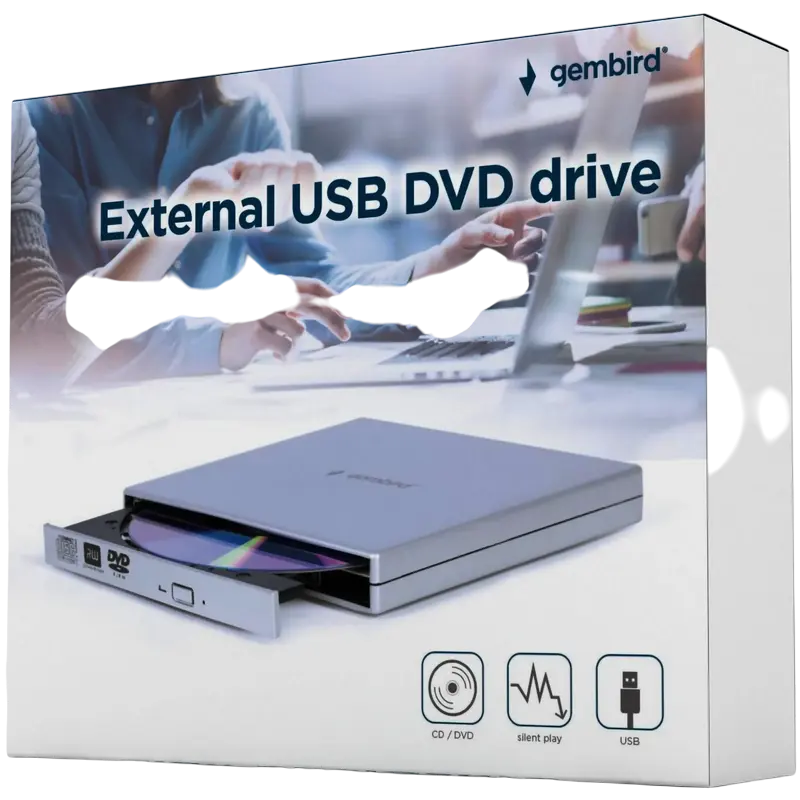 Unitate DVD-RW Gembird DVD-USB-02-SV Argintiu