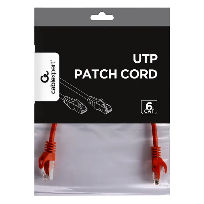 Патч-корд Cablexpert PP6U-0.25M/R Красный