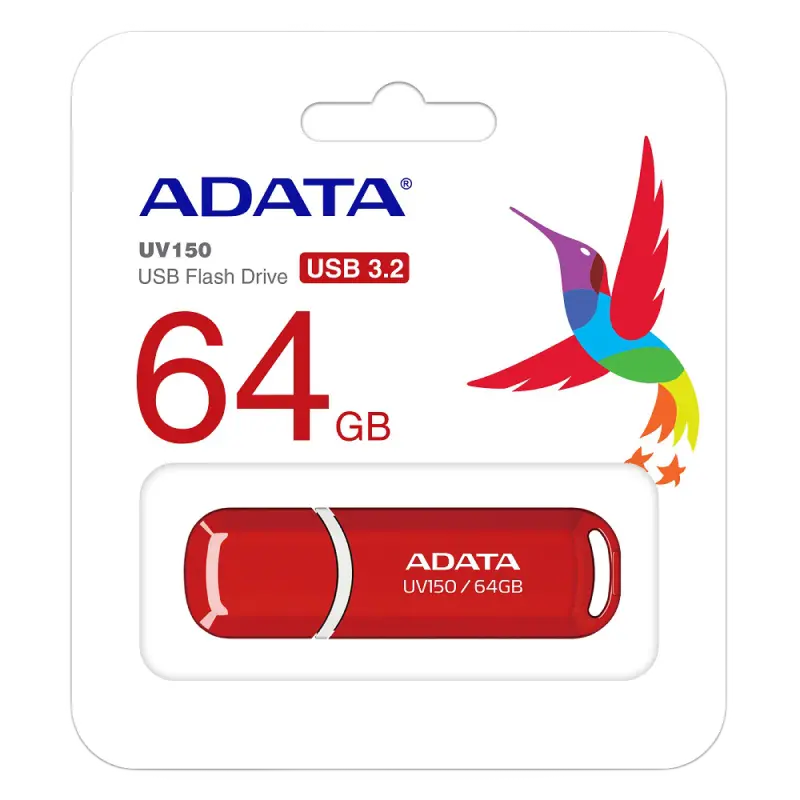 USB Flash накопитель ADATA UV150 64ГБ Красный