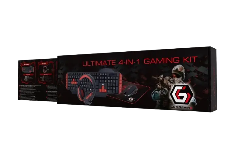 Клавиатура, мышь, коврик для мыши и гарнитура Gembird GGS-UMG4-02 Черный