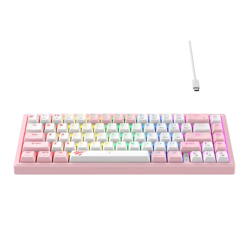 Tastatură Havit KB874L Mecanic Roz