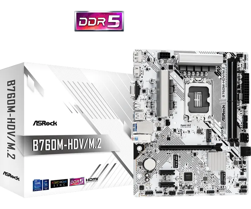 Материнская плата ASRock B760M-HDV/M.2 LGA1700 Micro-ATX