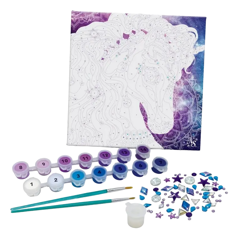 Nebulous Stars Paint-by-Number on Canvas Nebulia & Horse