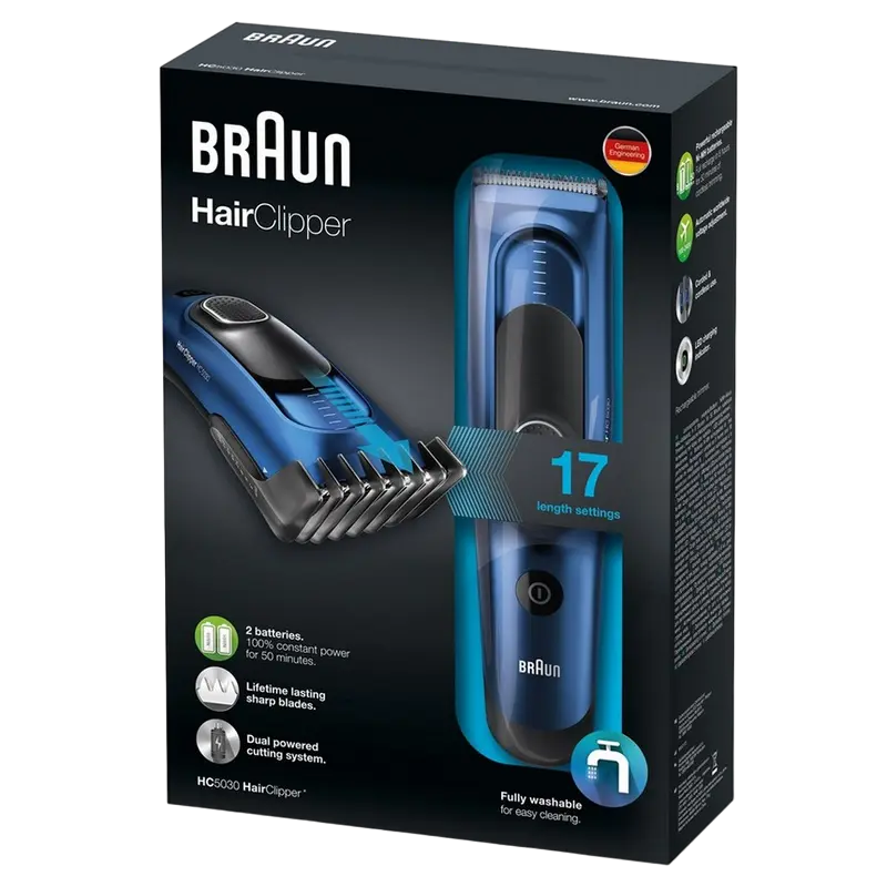 Машинка для стрижки Braun HC5030 Синий | Чёрный