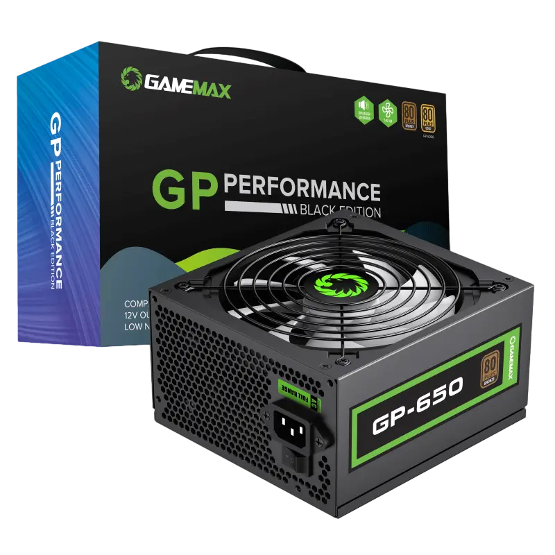 Tip Блок питания для компьютеров Gamemax GP-650 ATX Черный