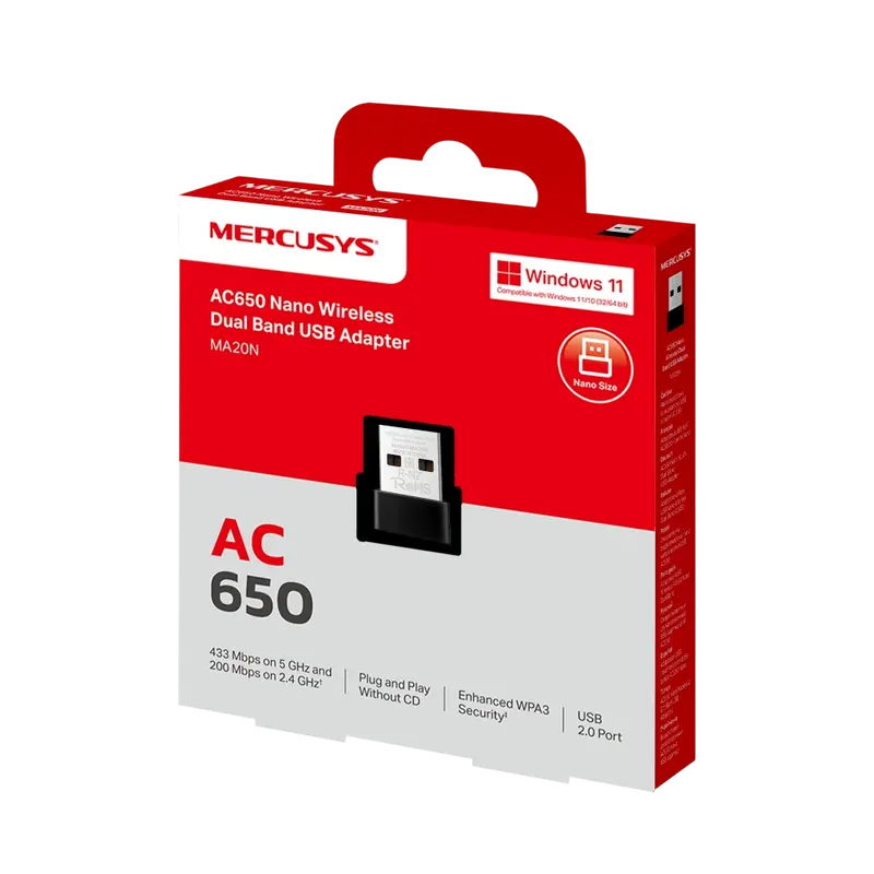 USB Aдаптер MERCUSYS MA20N Черный