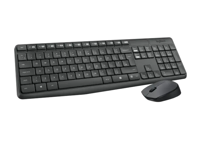 Клавиатура и мышь Logitech MK235 Мембрана Серый