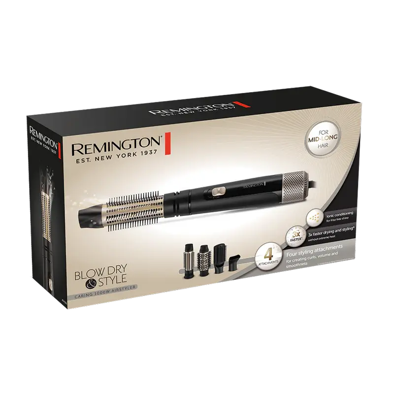 Фен-щётка Remington Blow Dry & Style Caring Чёрный