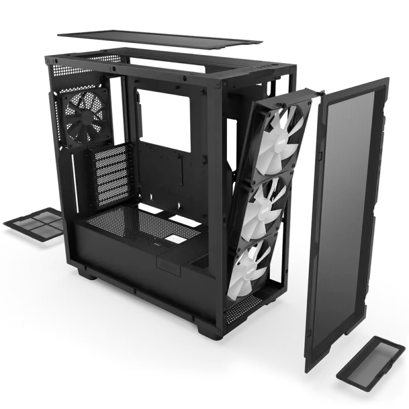 Carcasă PC NZXT H7 Flow RGB Midi-Tower Negru