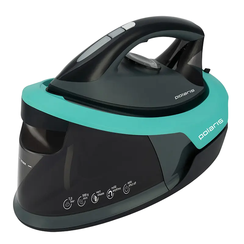 Утюг с парогенератором Polaris PSS7700K Бирюзовый | Черный