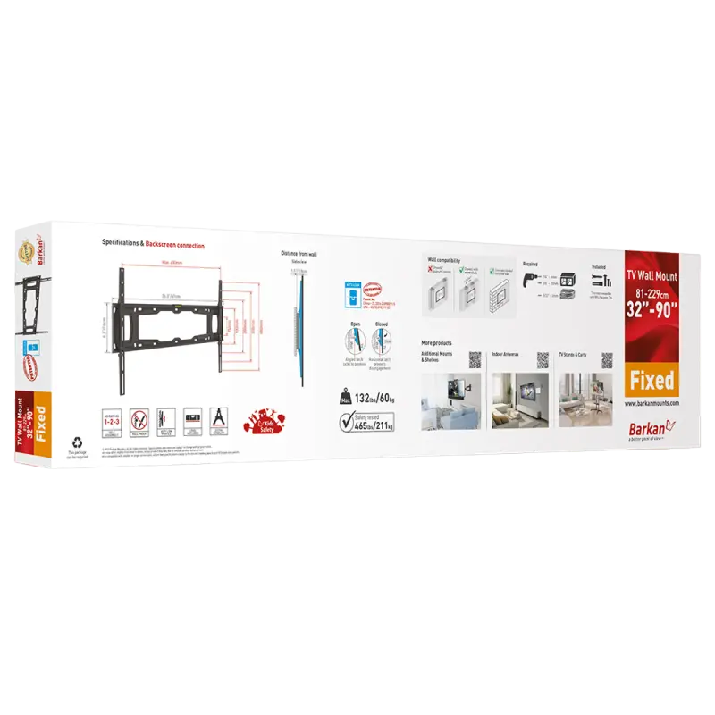 Кронштейн для телевизора BARKAN E400+ Черный