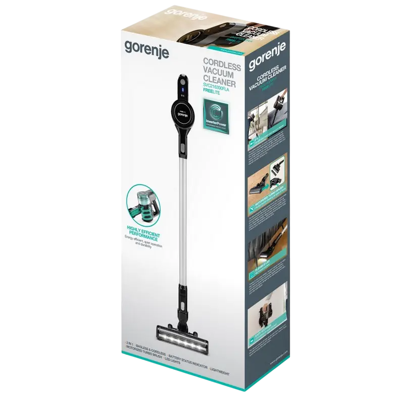 Вертикальный Пылесос Gorenje SVC216300FLA Черный