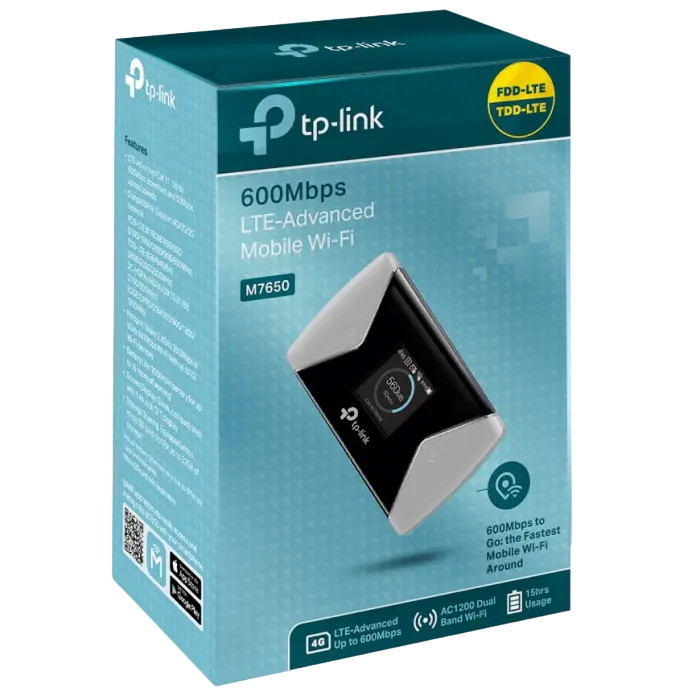 Мобильный Wi‑Fi роутер TP-LINK M7650 Черный