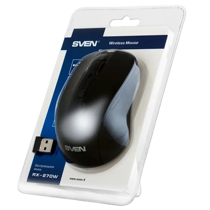 Беcпроводная мышь SVEN RX-270W Беспроводное Чёрный