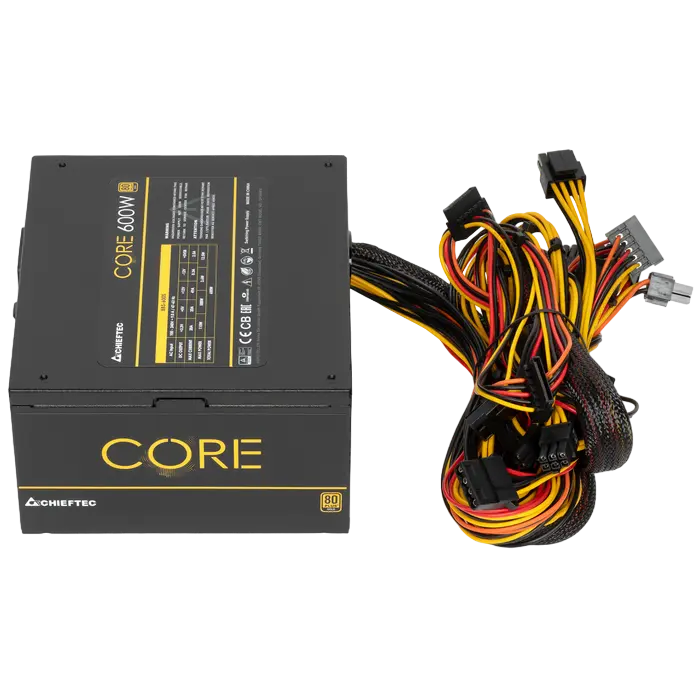 Tip Блок питания для компьютеров Chieftec BBS-600S Core Series ATX Черный